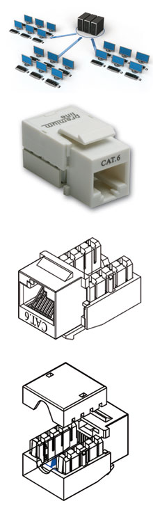 Premium Line 106111010 Unshielded keystone jack Module Cat6