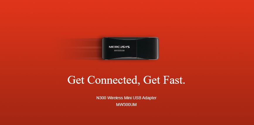 Mercusys MW300UM N300 Wireless Mini USB Adapter