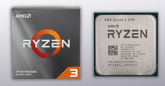 AMD Ryzen 3 3100, with Wraith Stealth cooler 3.6GHz 4コア 8 ...